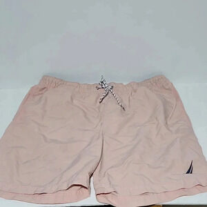Nautica Swim Trunks Large Men's Guava Punch Shorts Bathing Suit Pockets